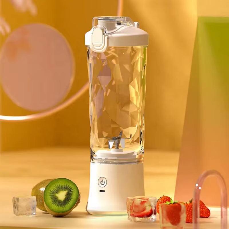 Portable Juicer Blender IPX7 Wireless Fruit Juicer USB Rechargeable 600Ml Large Capacity Juice Cup for Sports